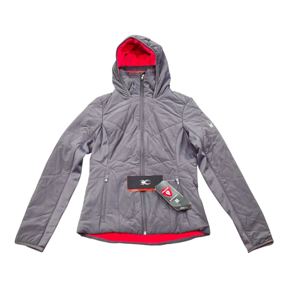 Women's Spyder Nynja Hoody Insulator Jacket Gray Size XS 868122 NWT $200